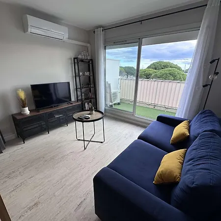 Bel Renove 2 Pieces Avec Clim Et Parking Prive Pour 4 Personnes A Port Camargue - Fr-1-731-153 Апартаменты