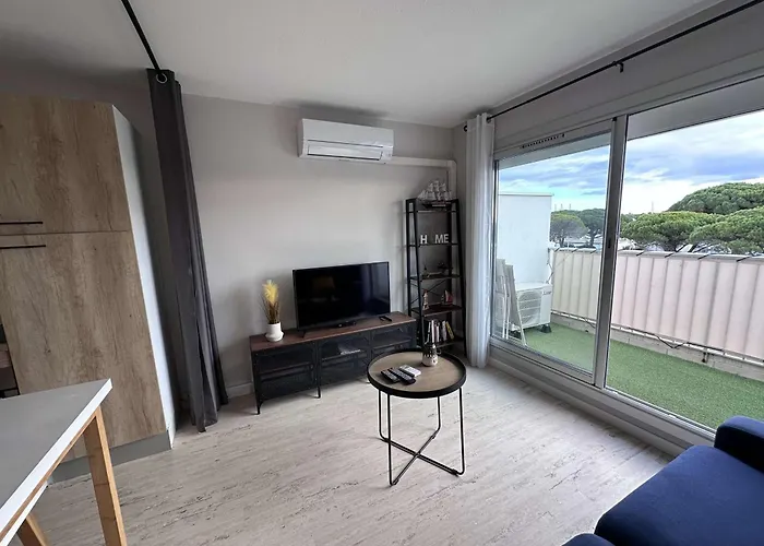 Bel Renove 2 Pieces Avec Clim Et Parking Prive Pour 4 Personnes A Port Camargue - Fr-1-731-153 Апартаменты